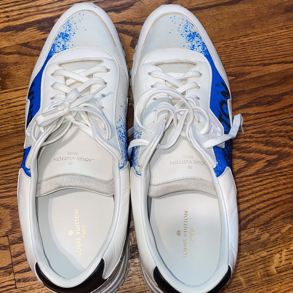 Louis Vuitton white and blue sneakers - Picture 7 of 8